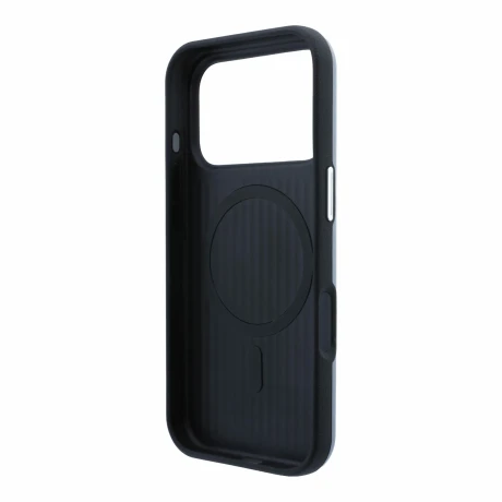 Husa spate Karl Lagerfeld PU Semi Wrap Smooth Sketch Bodies Magsafe pentru iPhone 18 Pro - Albastru