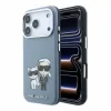 Husa spate Karl Lagerfeld PU Semi Wrap Smooth Sketch Bodies Magsafe pentru iPhone 18 Pro - Albastru