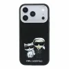 Husa spate Karl Lagerfeld PU Semi Wrap Smooth Sketch Bodies Magsafe pentru iPhone 18 Pro Max - Negru