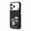 Husa spate Karl Lagerfeld PU Semi Wrap Smooth Sketch Bodies Magsafe pentru iPhone 18 Pro Max - Negru