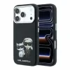 Husa spate Karl Lagerfeld PU Semi Wrap Smooth Sketch Bodies Magsafe pentru iPhone 18 Pro Max - Negru