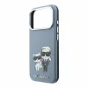 Husa spate Karl Lagerfeld PU Semi Wrap Smooth Sketch Bodies Magsafe pentru iPhone 18 Pro Max - Albastru