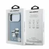 Husa spate Karl Lagerfeld PU Semi Wrap Smooth Sketch Bodies Magsafe pentru iPhone 18 Pro Max - Albastru