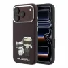 Husa spate Karl Lagerfeld PU Semi Wrap Smooth Sketch Bodies Magsafe pentru iPhone 18 Pro Max - Visiniu