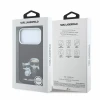 Husa spate Karl Lagerfeld PU Semi Wrap Smooth Sketch Bodies Magsafe pentru iPhone 18 Pro Max - Visiniu