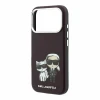 Husa spate Karl Lagerfeld PU Semi Wrap Smooth Sketch Bodies Magsafe pentru iPhone 18 Pro Max - Visiniu
