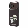 Husa spate Karl Lagerfeld PU Semi Wrap Smooth Sketch Bodies Magsafe pentru iPhone 18 Pro Max - Visiniu