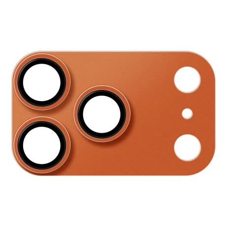 Protectie lentile camera OBAL:ME Camera Island pentru Apple iPhone 17 Pro - Portocaliu (Cosmic Orange)