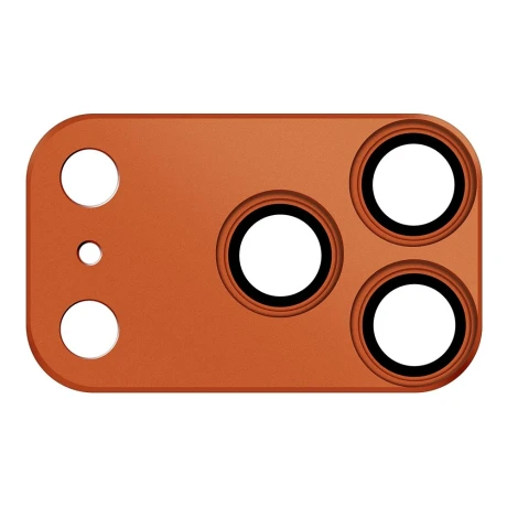 Protectie lentile camera OBAL:ME Camera Island pentru Apple iPhone 17 Pro - Portocaliu (Cosmic Orange)