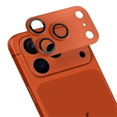 Protectie lentile camera OBAL:ME Camera Island pentru Apple iPhone 17 Pro - Portocaliu (Cosmic Orange)