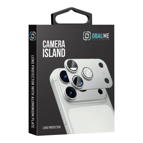 Protectie lentile camera OBAL:ME Camera Island pentru Apple iPhone 17 Pro - Portocaliu (Cosmic Orange)