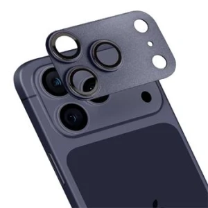Protectie lentile camera OBAL:ME Camera Island pentru Apple iPhone 17 Pro - Albastru inchis (Deep Blue)