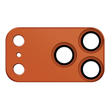 Protectie lentile camera OBAL:ME Camera Island pentru Apple iPhone 17 Pro Max - Portocaliu (Cosmic Orange)