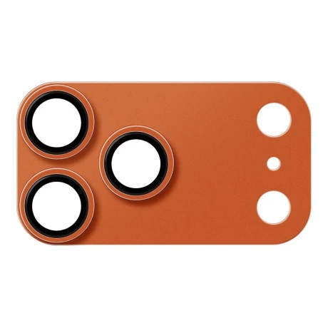 Protectie lentile camera OBAL:ME Camera Island pentru Apple iPhone 17 Pro Max - Portocaliu (Cosmic Orange)