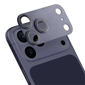 Protectie lentile camera OBAL:ME Camera Island pentru Apple iPhone 17 Pro Max - Albastru inchis (Deep Blue)