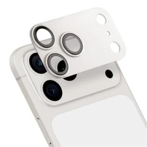 Protectie lentile camera OBAL:ME Camera Island pentru Apple iPhone 17 Pro Max - Argintiu
