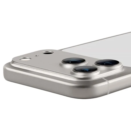 Protectie lentile camera OBAL:ME Camera Island pentru Apple iPhone 17 Pro Max - Argintiu