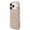 Guess IML Flowers Allover Strap MagSafe Zadni Kryt pro iPhone 18 Pro Pink