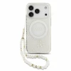 Guess IML Flowers Allover Strap MagSafe Zadni Kryt pro iPhone 18 Pro White