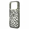 Guess IML Glitter Leopard Triangle Logo MagSafe Zadni Kryt pro iPhone 18 Pro Max Black
