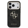 Guess PU 4G Metal Logo Strap Zadni Kryt pro iPhone 18 Pro Black