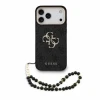 Guess PU 4G Metal Logo Strap Zadni Kryt pro iPhone 18 Pro Max Black