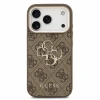 Guess PU 4G Metal Logo Strap Zadni Kryt pro iPhone 18 Pro Max Brown