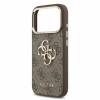 Guess PU 4G Metal Logo Strap Zadni Kryt pro iPhone 18 Pro Max Brown