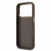 Guess PU 4G Metal Logo Strap Zadni Kryt pro iPhone 18 Pro Max Brown