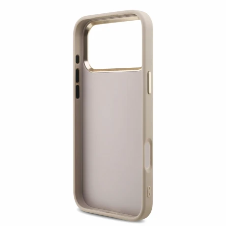 Guess PU 4G Metal Logo Strap Zadni Kryt pro iPhone 18 Pro Max Pink