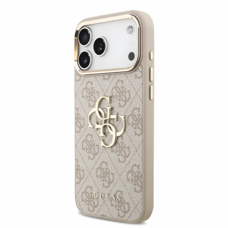 Guess PU 4G Metal Logo Strap Zadni Kryt pro iPhone 18 Pro Max Pink