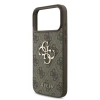 Guess PU 4G Metal Logo Zadni Kryt pro iPhone 18 Pro Max Brown