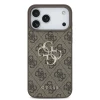 Guess PU 4G Metal Logo Zadni Kryt pro iPhone 18 Pro Max Brown