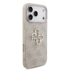 Guess PU 4G Metal Logo Zadni Kryt pro iPhone 18 Pro Max Pink