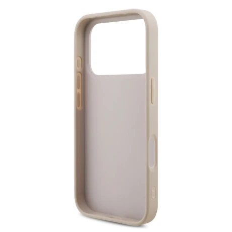 Guess PU 4G Metal Logo Zadni Kryt pro iPhone 18 Pro Pink