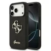 Guess PU Fixed Glitter 4G Metal Logo Zadni Kryt pro iPhone 18 Pro Black