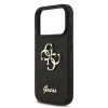 Guess PU Fixed Glitter 4G Metal Logo Zadni Kryt pro iPhone 18 Pro Black
