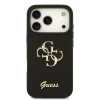 Guess PU Fixed Glitter 4G Metal Logo Zadni Kryt pro iPhone 18 Pro Black