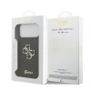 Guess PU Fixed Glitter 4G Metal Logo Zadni Kryt pro iPhone 18 Pro Max Black