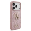 Guess PU Fixed Glitter 4G Metal Logo Zadni Kryt pro iPhone 18 Pro Pink