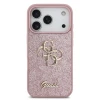 Guess PU Fixed Glitter 4G Metal Logo Zadni Kryt pro iPhone 18 Pro Pink