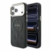 Guess PU Leather 4G Gold Frame Embossed MagSafe Zadni Kryt pro iPhone 18 Pro Black
