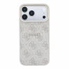 Guess PU Leather 4G Gold Frame Embossed MagSafe Zadni Kryt pro iPhone 18 Pro Max Pink