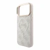 Guess PU Leather 4G Gold Frame Embossed MagSafe Zadni Kryt pro iPhone 18 Pro Max Pink