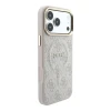 Guess PU Leather 4G Gold Frame Embossed MagSafe Zadni Kryt pro iPhone 18 Pro Pink