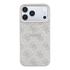 Guess PU Leather 4G Gold Frame Embossed MagSafe Zadni Kryt pro iPhone 18 Pro Pink