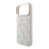 Guess PU Leather 4G Gold Frame Embossed MagSafe Zadni Kryt pro iPhone 18 Pro Pink