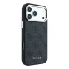 Guess PU Leather 4G Gold Frame MagSafe Zadni Kryt pro iPhone 18 Pro Black