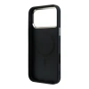 Guess PU Leather 4G Gold Frame MagSafe Zadni Kryt pro iPhone 18 Pro Black