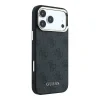 Guess PU Leather 4G Gold Frame MagSafe Zadni Kryt pro iPhone 18 Pro Max Black